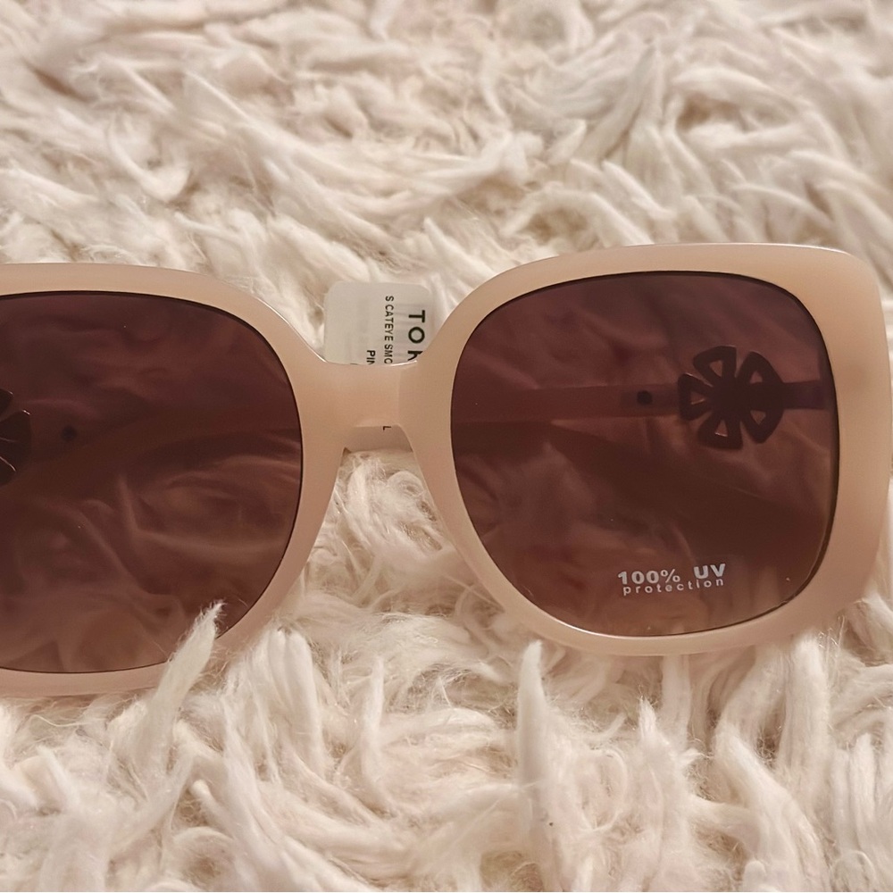 Torrid Cream Sunglasses with Brown Lenses